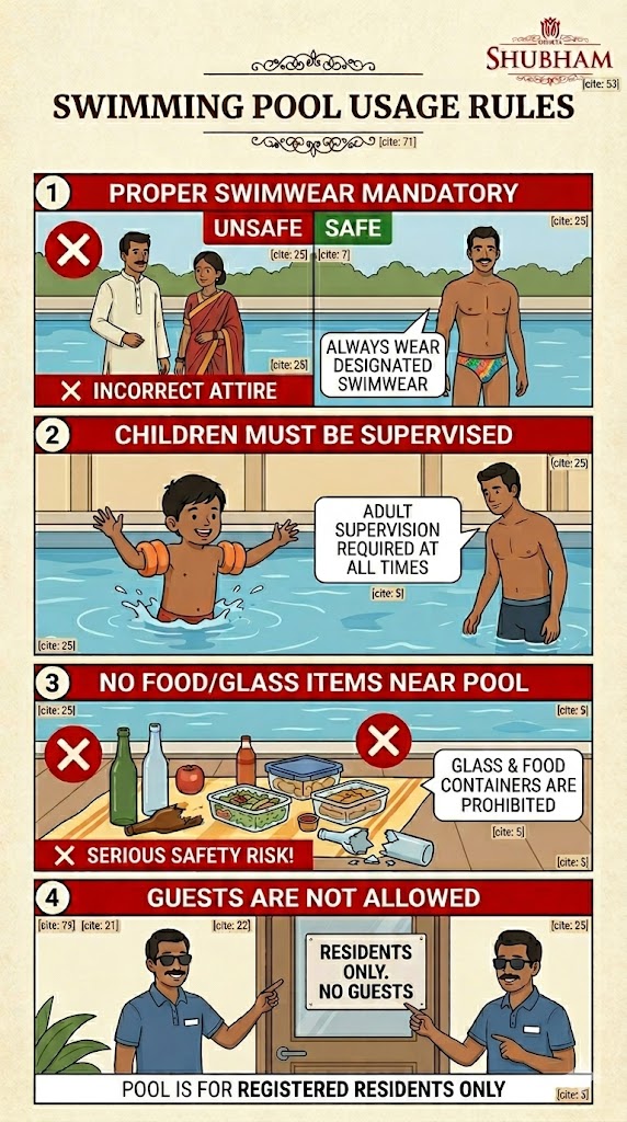 Swimming pool usage rules